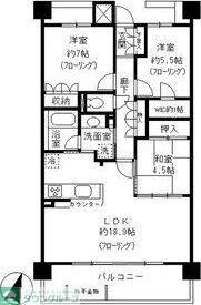 東山公園レジデンス(3LDK/3階)の間取り写真
