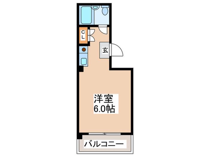 タツミビル(ワンルーム/3階)の間取り写真