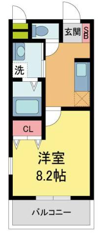 フジパレス宝塚南I番館(1K/2階)の間取り写真
