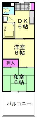 第1サンビレッジ泉水(2DK/1階)の間取り写真