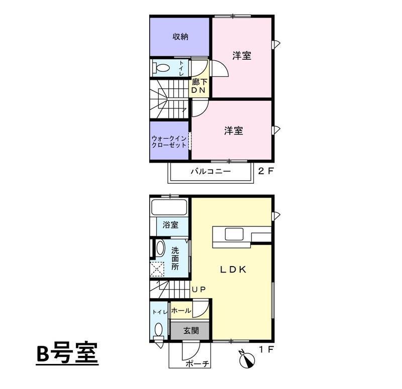 MANDARIN GROVE(2SLDK/1階)の間取り写真
