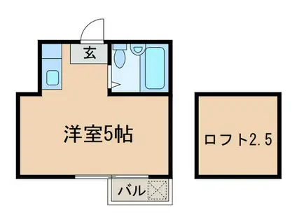 寿町アパート(ワンルーム/2階)の間取り写真