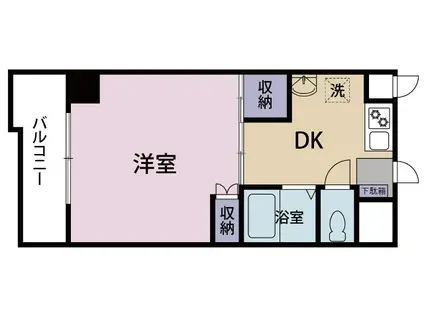 DSマンション(1DK/5階)の間取り写真
