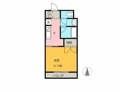 メイプルタウン(1K/3階)の間取り写真