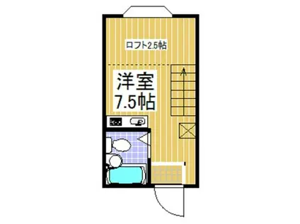 リバティ中浦和B(ワンルーム/1階)の間取り写真