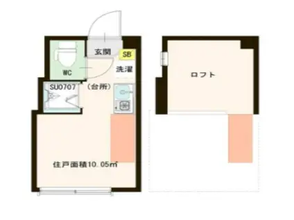 NANOIRO CUORE(ワンルーム/1階)の間取り写真