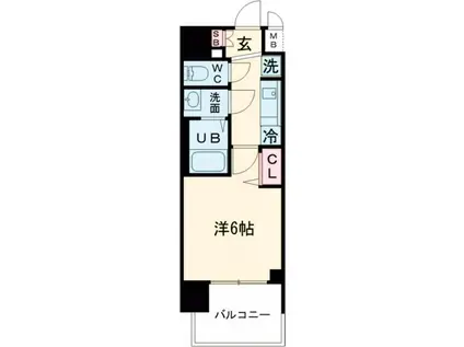 プレサンス神戸長田マリエント(1K/7階)の間取り写真