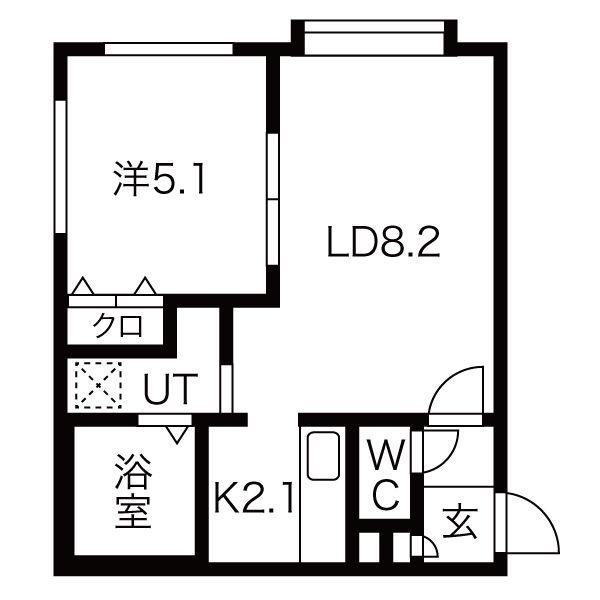 ヴィラ リベルタス(1LDK/4階)の間取り写真