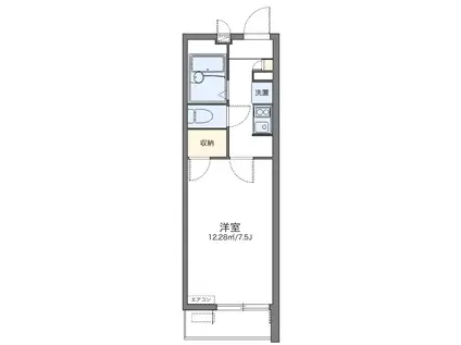 JR中央線 国分寺駅 徒歩17分 2階建 築16年(1K/2階)の間取り写真