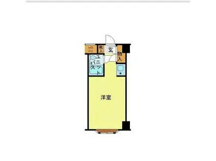 ハローレジデンス西葛西(ワンルーム/3階)の間取り写真