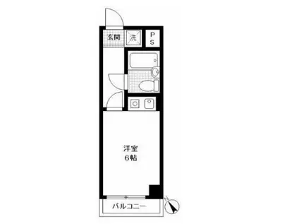 プラーズ日の出町(ワンルーム/7階)の間取り写真