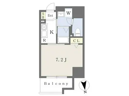 LIVECASA金山(1K/9階)の間取り写真