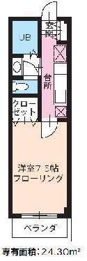 コーポマップ(1K/1階)の間取り写真