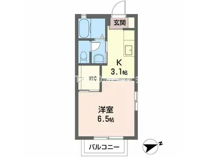 エル・コート(1K/2階)の間取り写真