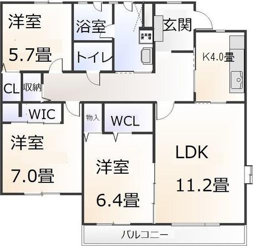マストプラスI(3LDK/1階)の間取り写真