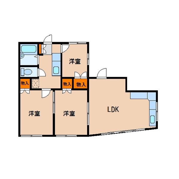 エンジェルハイツ(3LDK/1階)の間取り写真