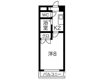 セントラルコート八田(1K/5階)の間取り写真