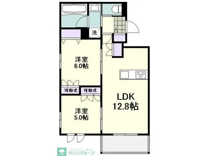 イースト SEDONA(2LDK/1階)の間取り写真