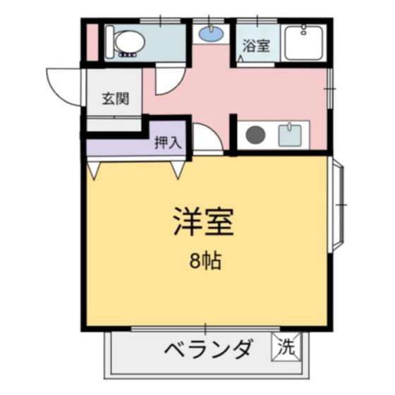 サファイアハイツ(1K/1階)の間取り写真