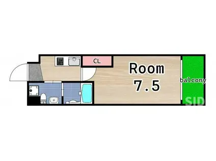 サムティ京橋フルス(1K/5階)の間取り写真