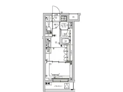 セジョリ東陽町II(1DK/2階)の間取り写真