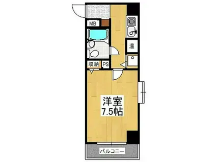 FAN六本松(ワンルーム/5階)の間取り写真