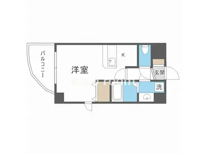 地下鉄御堂筋線 本町駅 徒歩5分 15階建 築19年(1K/3階)の間取り写真