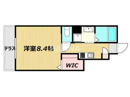 SESIRIA(1K/1階)の間取り写真