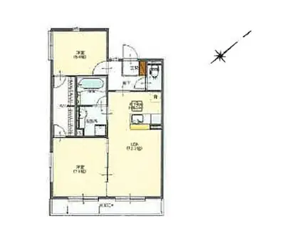 サンレガーロ久喜中央I(2LDK/1階)の間取り写真