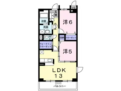 ガーデンコート(2LDK/3階)の間取り写真