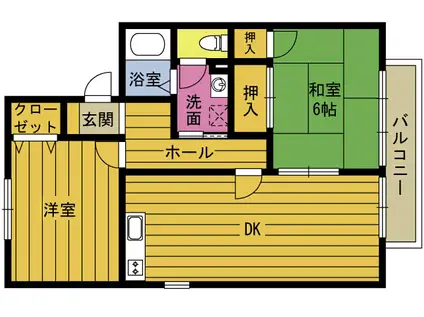 エースB(2LDK/2階)の間取り写真