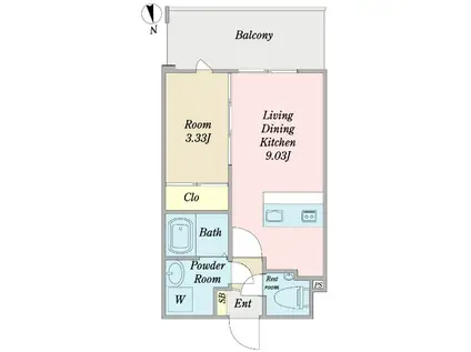 澄和レジデンス長崎大浦(1LDK/7階)の間取り写真
