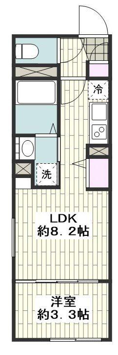 LUORE名古屋駅ノース(1LDK/1階)の間取り写真