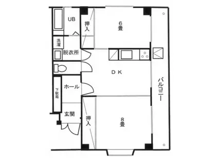 アークシティ(2DK/2階)の間取り写真