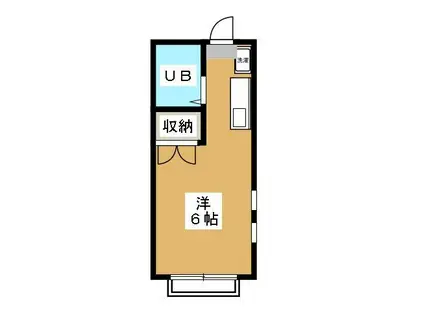 アピカル国立(ワンルーム/2階)の間取り写真