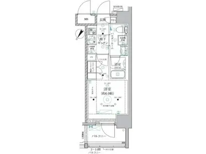 ベルグレード川崎AZ(1K/2階)の間取り写真
