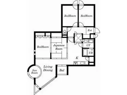 フォレストヒルズ宮の森(4LDK/2階)の間取り写真