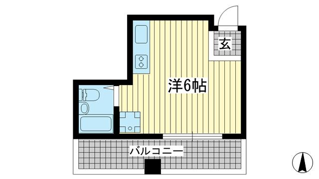 平野エスペランス(ワンルーム/5階)の間取り写真