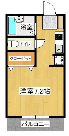 エントピアくるみ(1K/1階)の間取り写真