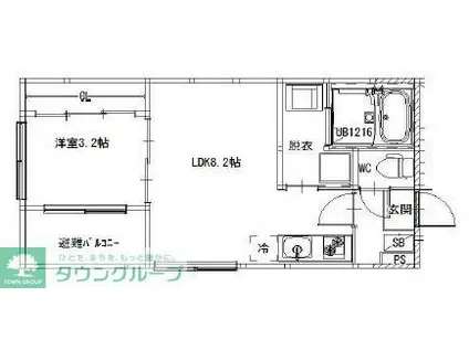 お花茶屋1丁目(1LDK/2階)の間取り写真