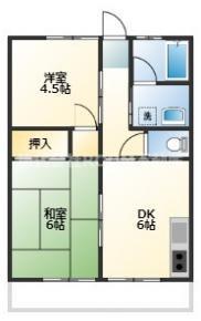 誠コーポI(2DK/1階)の間取り写真