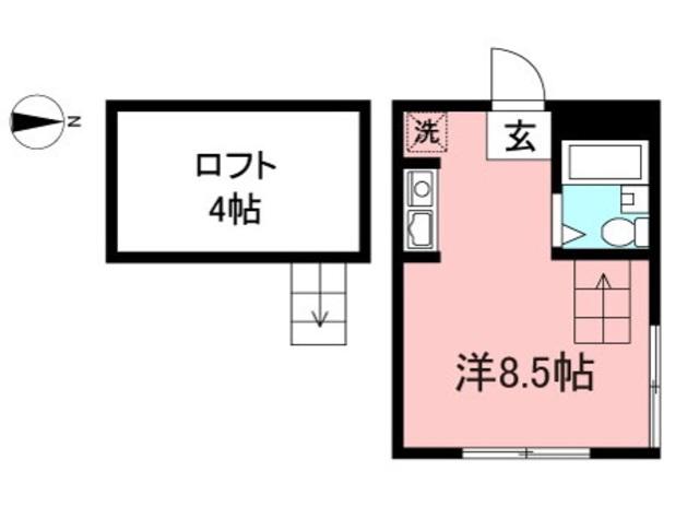 コーポ大里(ワンルーム/2階)の間取り写真