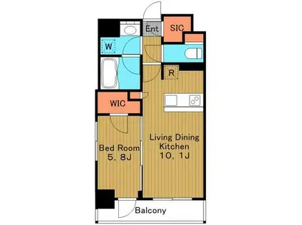 パークアクシス東高円寺(1LDK/2階)の間取り写真