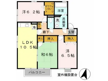 ファミール才(3LDK/2階)の間取り写真