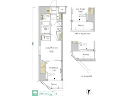 アーバネックス森下IV(1DK/4階)の間取り写真