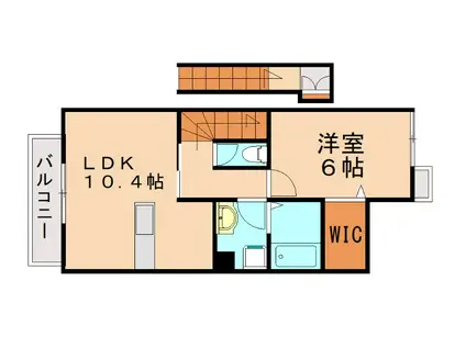 サンヒルズ黒崎駅(1LDK/2階)の間取り写真