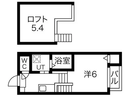 AZZURRO(1K/1階)の間取り写真