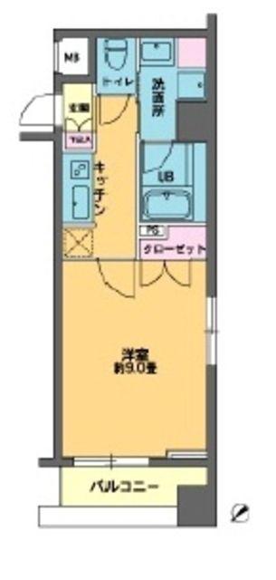カスタリア東日本橋II(1K/5階)の間取り写真