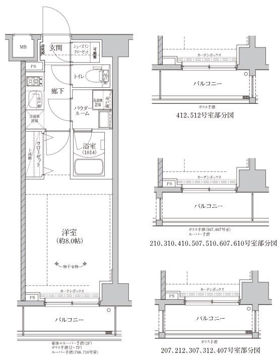 RELUXIA GRANDE川崎(1K/4階)の間取り写真