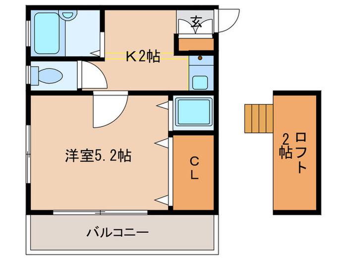 サンモールみのり(1K/1階)の間取り写真